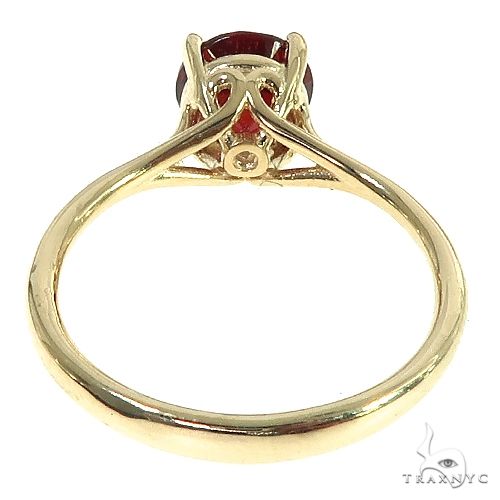 14K Gold Garnet Solitaire Engagement Ring 66422 - Image 4