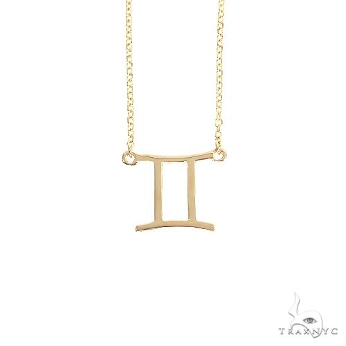 14K Gold Gemini Diamond Necklace 66713 - Image 3