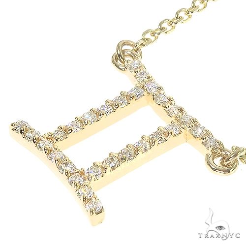 14K Gold Gemini Diamond Necklace 66713 - Image 4