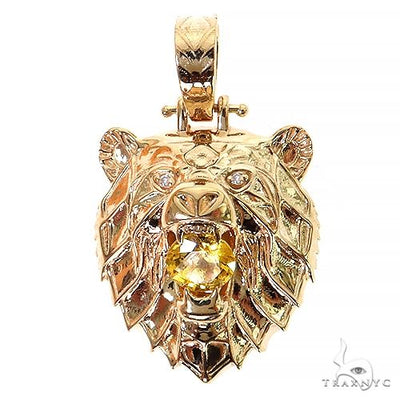 14K Gold Grizzly Bear Pendant 68745 - Image 1