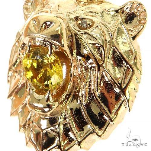 14K Gold Grizzly Bear Pendant 68745 - Image 3