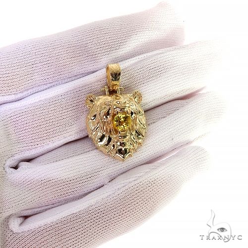 14K Gold Grizzly Bear Pendant 68745 - Image 7