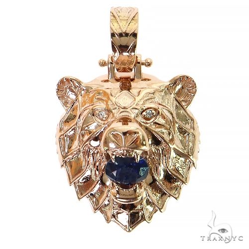 14K Gold Grizzly Bear Pendant 68746 - Image 1