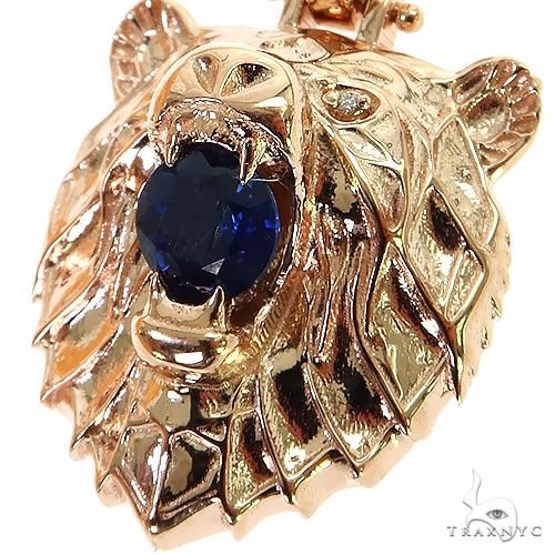 14K Gold Grizzly Bear Pendant 68746 - Image 3