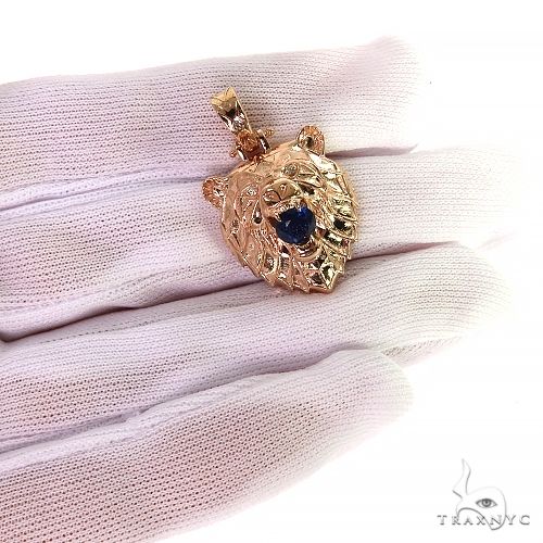 14K Gold Grizzly Bear Pendant 68746 - Image 7