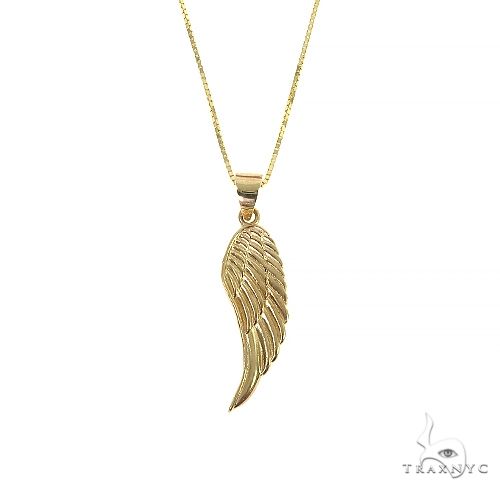 14K Gold Half Angel Wing Set 66448 - Image 1