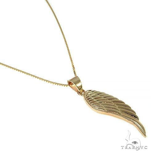 14K Gold Half Angel Wing Set 66448 - Image 2