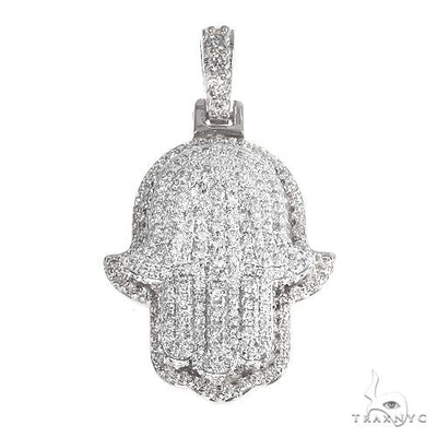 14K Gold Hamsa Diamond Pendant 66869 - Image 1