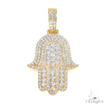 14K Gold Hamsa Diamond Pendant 66871 - Image 1