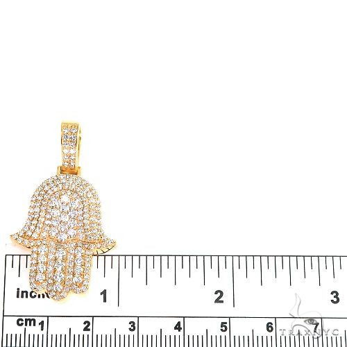 14K Gold Hamsa Diamond Pendant 66871 - Image 5