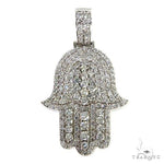 14K Gold Hamsa Diamond Pendant 67903 - Image 1