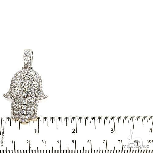 14K Gold Hamsa Diamond Pendant 67903 - Image 5