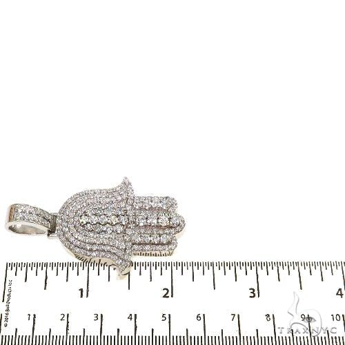 14K Gold Hamsa Diamond Pendant 67903 - Image 6