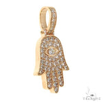 14K Gold Hamsa Diamond Pendant 67952 - Image 2