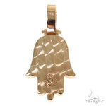 14K Gold Hamsa Diamond Pendant 67952 - Image 4