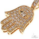 14K Gold Hamsa Diamond Pendant Set 66610 - Image 3