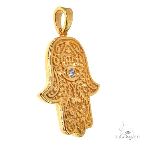 14K Gold Hamsa Pendant 67706 - Image 2