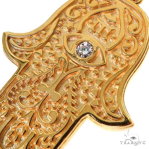 14K Gold Hamsa Pendant 67706 - Image 3