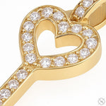 14K Gold Heart Key Diamond Pendant 66680 - Image 5