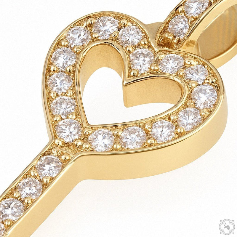 14K Gold Heart Key Diamond Pendant 66680 - Image 5