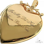 14K Gold Heart Locket Photo Pendant 66631 - Image 5