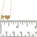 14K Gold Heart Style Initial Necklace 68569 - Image 2