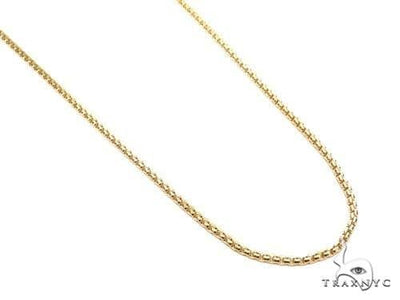 14K Yellow Gold Hollow Round Box Link Chain 20 Inches 2mm 68105 - Image 1