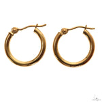 14K Gold Hoop Earrings 15mm 69908 - Image 3