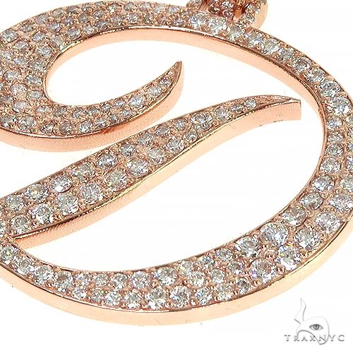 14K Gold Initial 'D' Diamond Pendant 66474 - Image 3