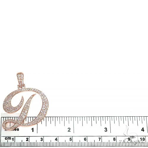 14K Gold Initial 'D' Diamond Pendant 66474 - Image 4