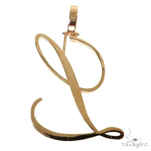 14K Gold Initial Diamond Pendant 67601 - Image 4