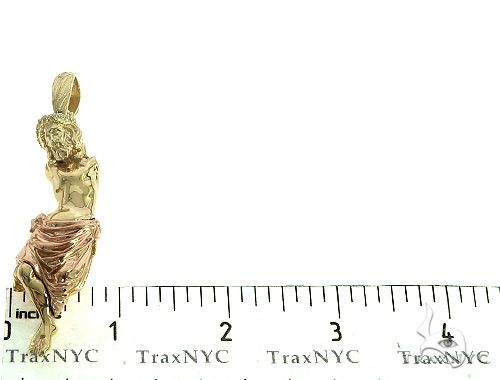 14K Gold Jesus Crucifix Pendant 66204 - Image 6