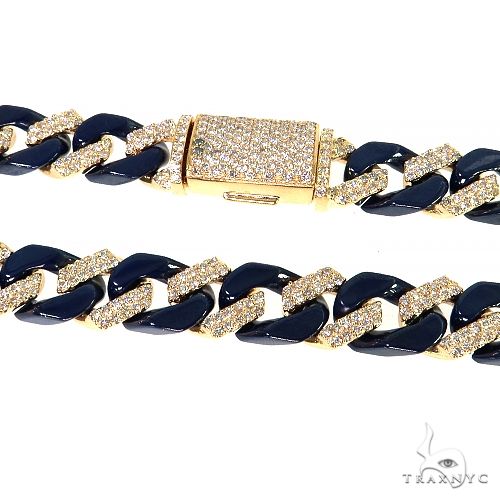 14K Gold Lab Diamond Ceramic Miami Cuban n 68177 - Image 3