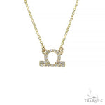 14K Gold Libra Diamond Necklace 66722 - Image 1