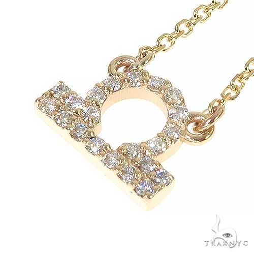 14K Gold Libra Diamond Necklace 66722 - Image 4