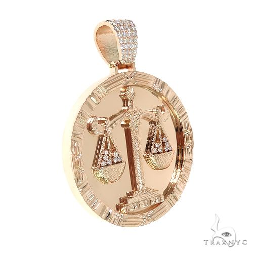 14K Gold Libra Sign Pendant 66700 - Image 2
