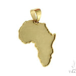 14K Gold Medium African Pendant 66343 - Image 2