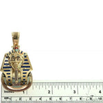 14K Gold Medium Custom Pharaoh King Tut Pendant 66471 - Image 6