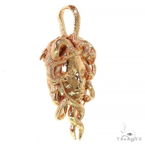 14K Gold Medusa Pendant 68163 - Image 2