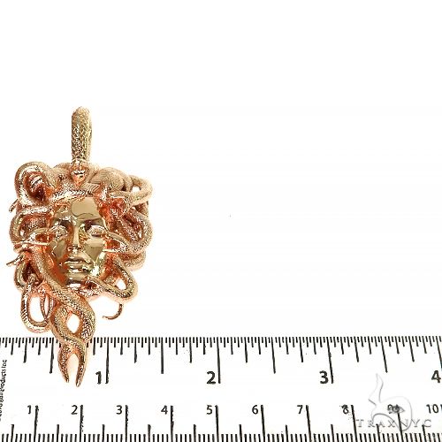 14K Gold Medusa Pendant 68163 - Image 6