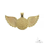 14K Gold Memorial Photo Pendant With Wings 66601 - Image 3