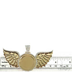 14K Gold Memorial Photo Pendant With Wings 66601 - Image 5