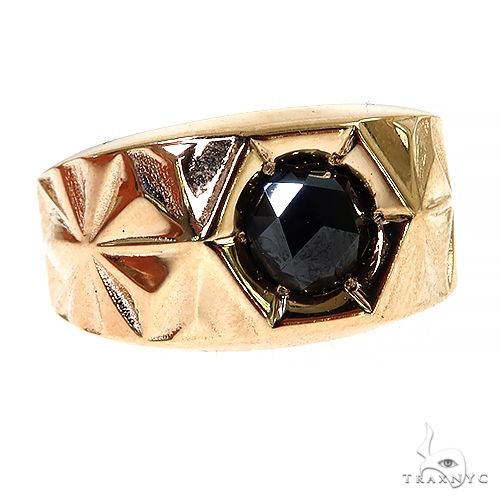 Solitary Tuxedo Black Diamond Ring 68750 - Image 1