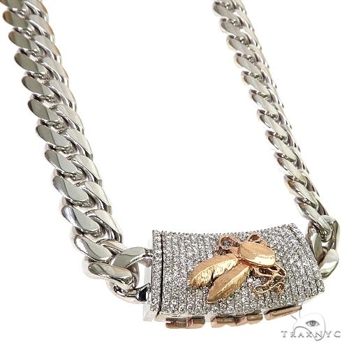 14k Gold Miami Cuban Chain With Custom Diamond Lock 68562 - Image 1