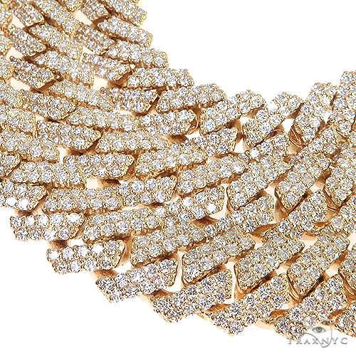 14K Gold Mimi Cuban Diamond Chain 22 Inches 10mm   66583 - Image 4