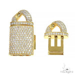14K Gold Miami Cuban Diamond Lock 66953 - Image 2