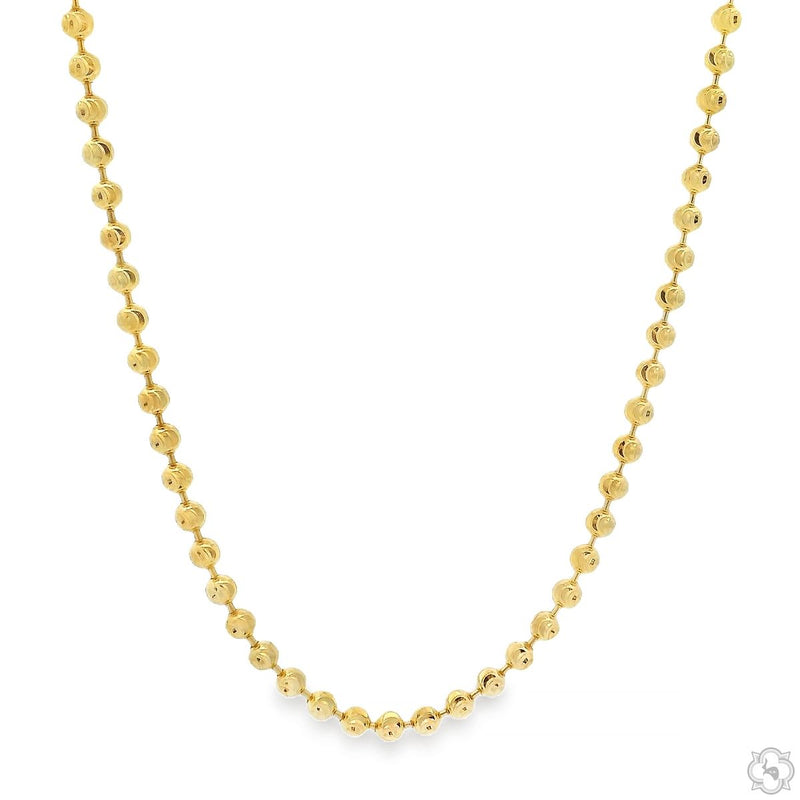 14K Gold Moon Cut Chain 22 Inches 2.9mm   64608 - Image 1
