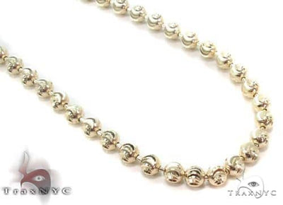 14K Gold Moon Cut Chain 24 Inches 5mm   65882 - Image 1