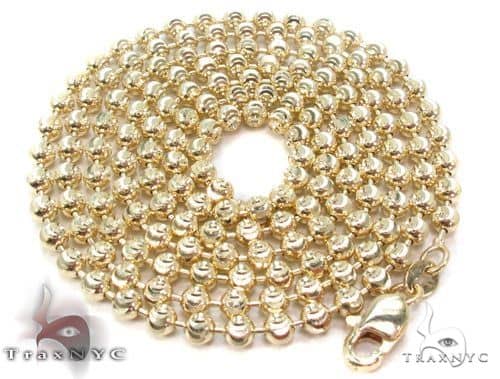 14K Gold Moon Cut Chain 24 Inches 5mm   65882 - Image 5