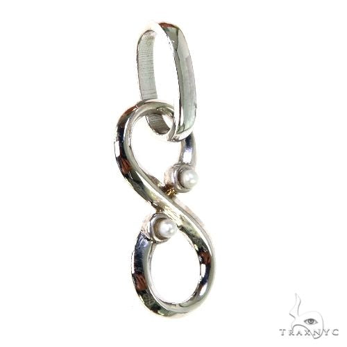 14K Gold Pearl Eternity Pendant 67548 - Image 2